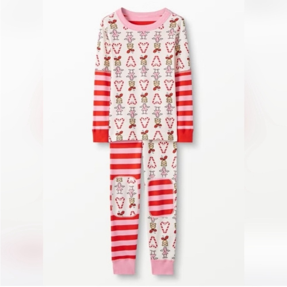 Hanna Andersson Cindy Lou Who Christmas girls pajamas organic cotton size 12
